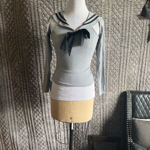 Hey-Dashijie  Sailor blouse in grey